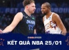 Kết quả NBA hôm nay ngày 25/01: Suns gieo sầu cho Mavericks, Warriors trở lại bằng chiến thắng